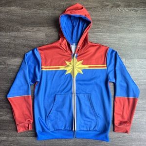 Captain Marvel Zip Up Hoodie